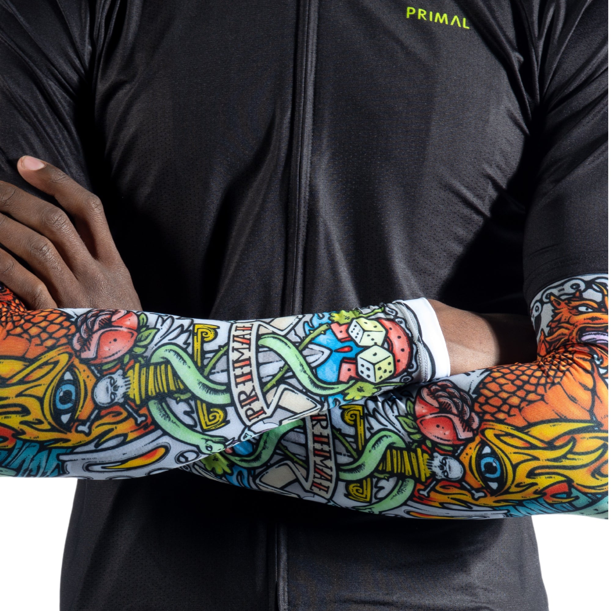 Primal Tattoo Lightweight Arm Sleeves - Primalwear Cycling Apparel – Primal Wear